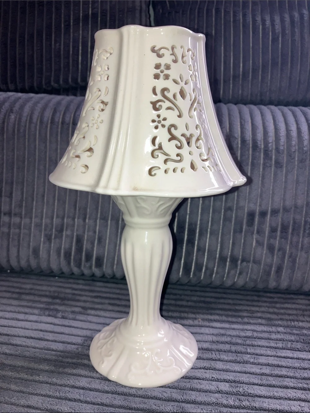 Yankee Candle Ivory Fairy Lamp Style Votive or Tealight Holder Candlestick Shade